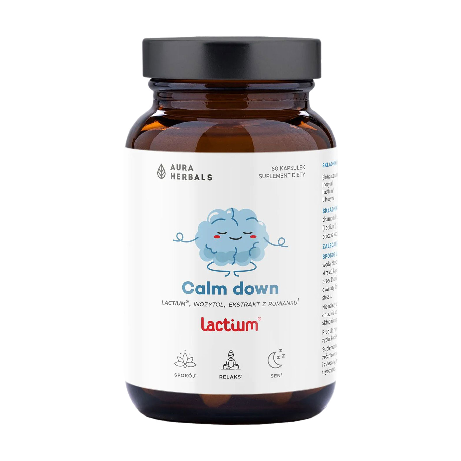 Уцінка! Комплекс від стресу Aura Herbals Calm Down Lactium, 60 капсул