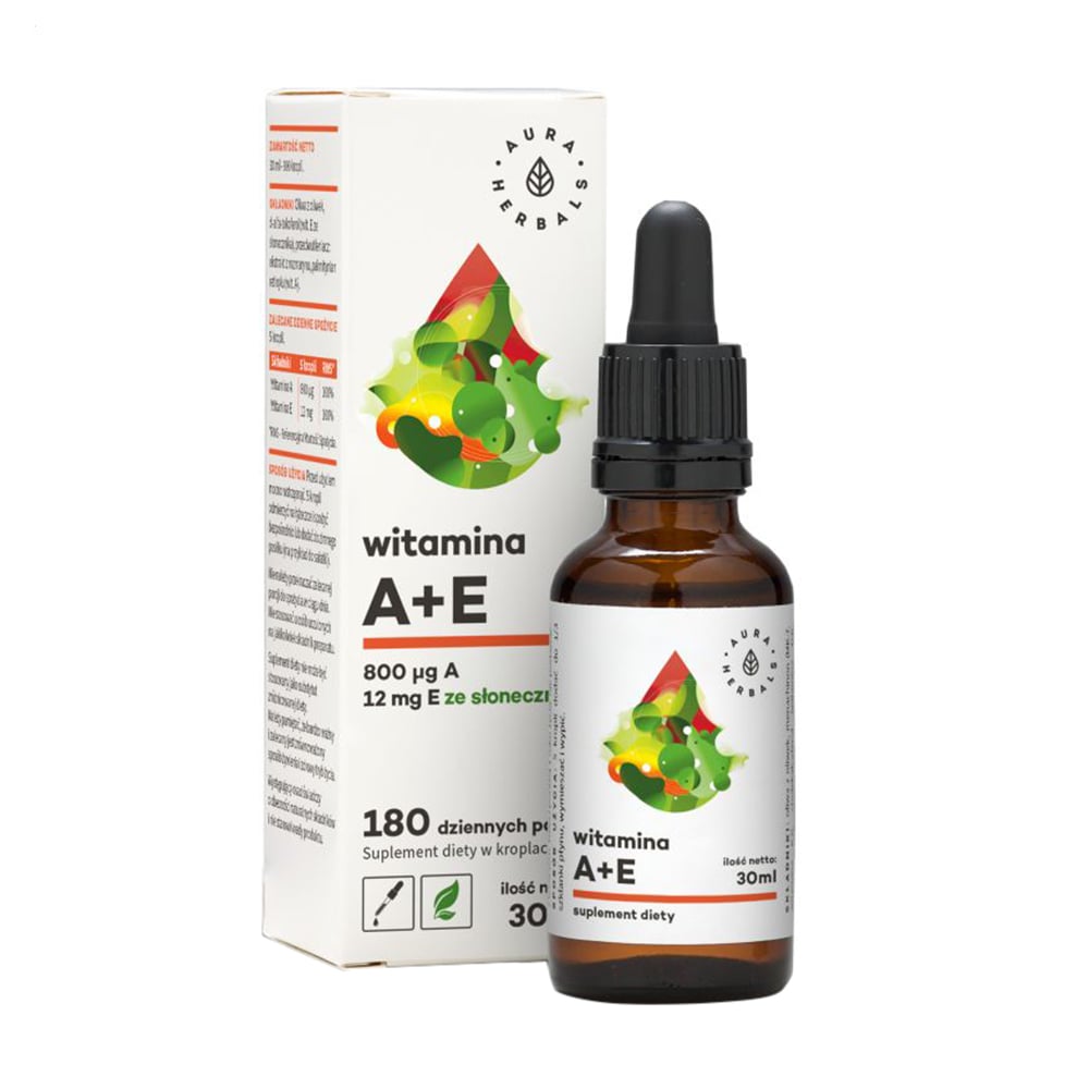 Вітамін А та Е Aura Herbals Vitamin A + E, в краплях, 30 мл